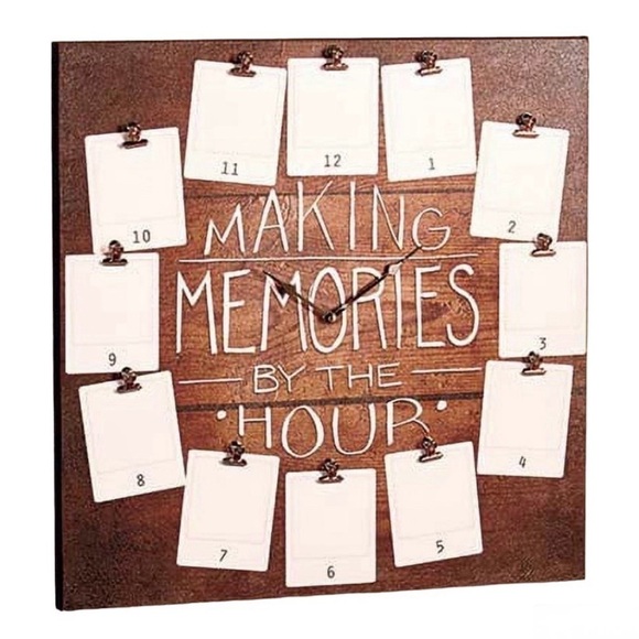 Making Memories Photo Wall Clock by The Lakeside Collection - Picture 1 of 3
